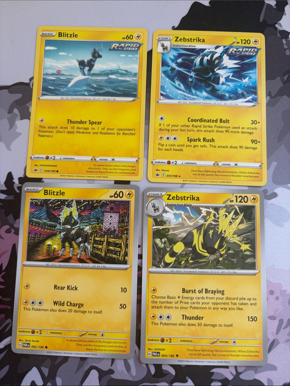 Blitzle & Zebstrika Evolution Lot | 4 Pokémon Cards | ✨5/$25✨